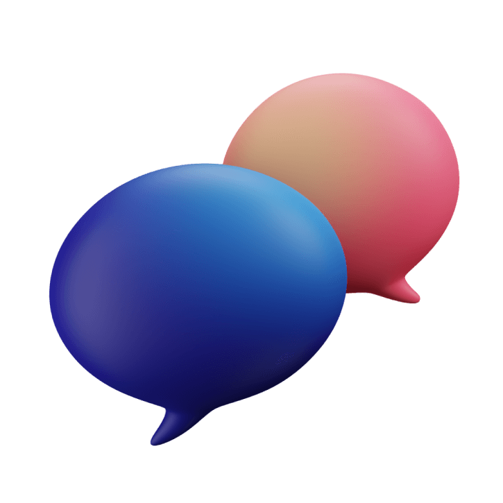 3D chat bubble illustration